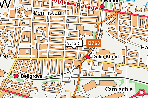 G31 2RT map - OS VectorMap District (Ordnance Survey)
