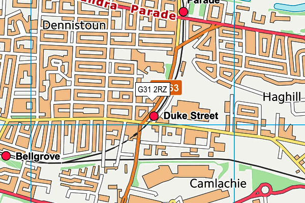 G31 2RZ map - OS VectorMap District (Ordnance Survey)