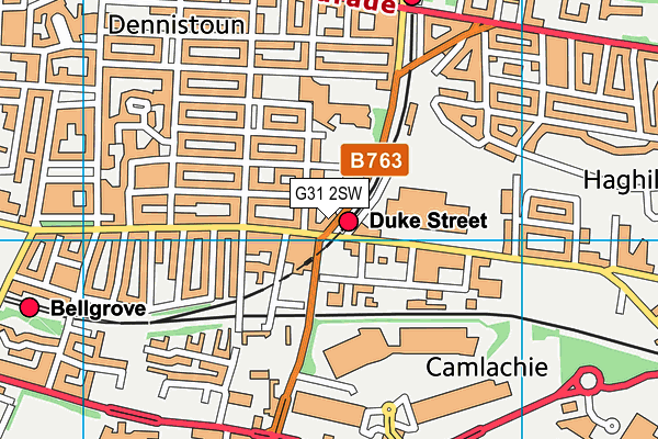G31 2SW map - OS VectorMap District (Ordnance Survey)
