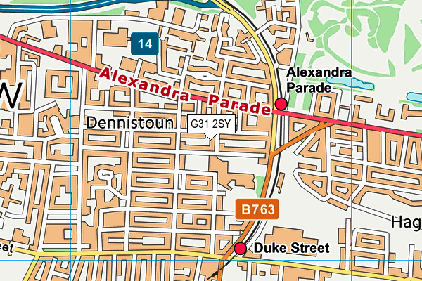 G31 2SY map - OS VectorMap District (Ordnance Survey)