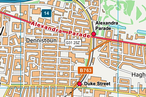 G31 2SZ map - OS VectorMap District (Ordnance Survey)