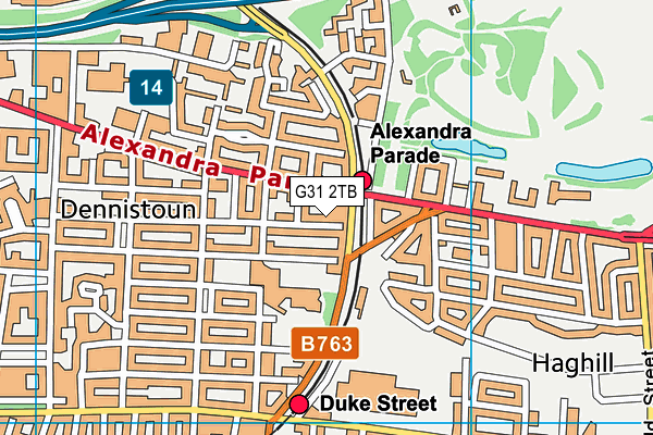 G31 2TB map - OS VectorMap District (Ordnance Survey)