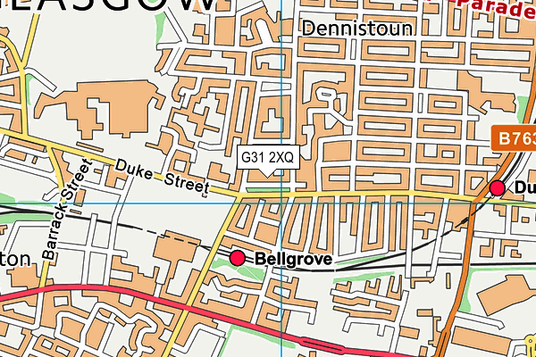 G31 2XQ map - OS VectorMap District (Ordnance Survey)