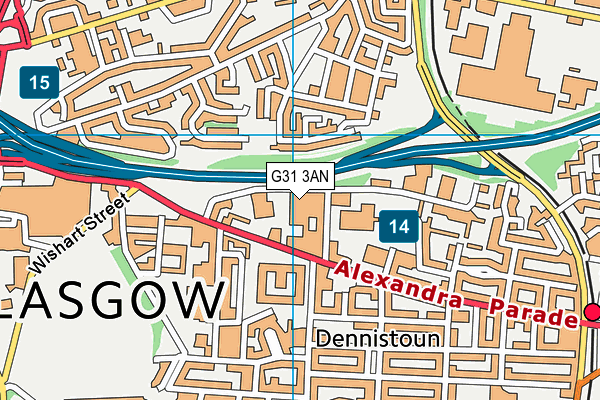 G31 3AN map - OS VectorMap District (Ordnance Survey)