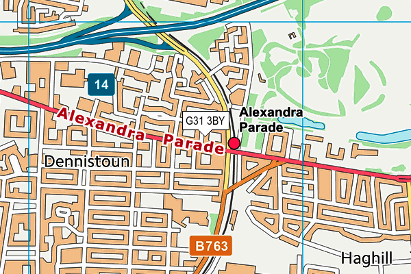 G31 3BY map - OS VectorMap District (Ordnance Survey)