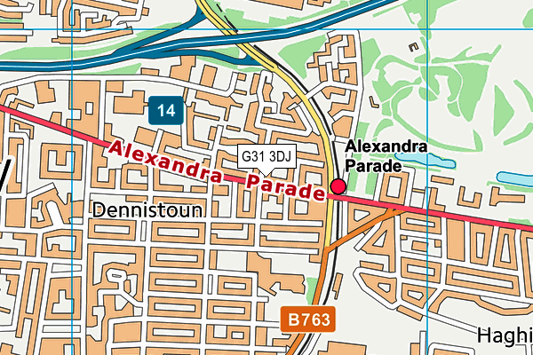 G31 3DJ map - OS VectorMap District (Ordnance Survey)