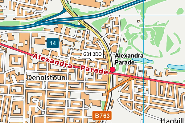 G31 3DQ map - OS VectorMap District (Ordnance Survey)