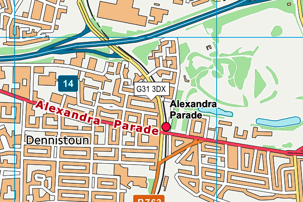 G31 3DX map - OS VectorMap District (Ordnance Survey)