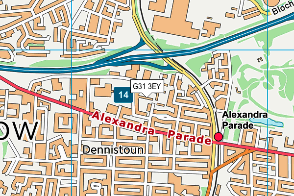 G31 3EY map - OS VectorMap District (Ordnance Survey)