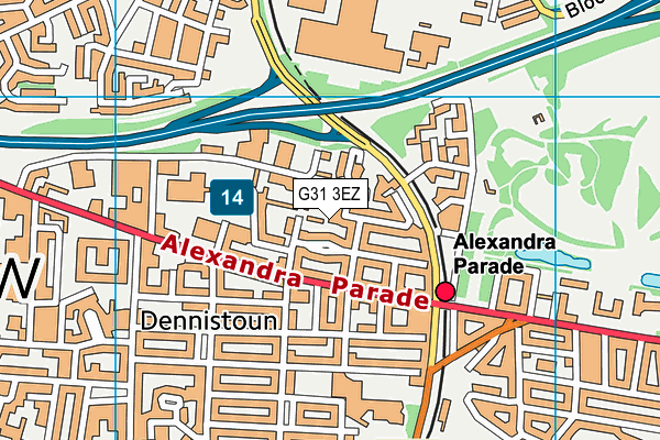 G31 3EZ map - OS VectorMap District (Ordnance Survey)