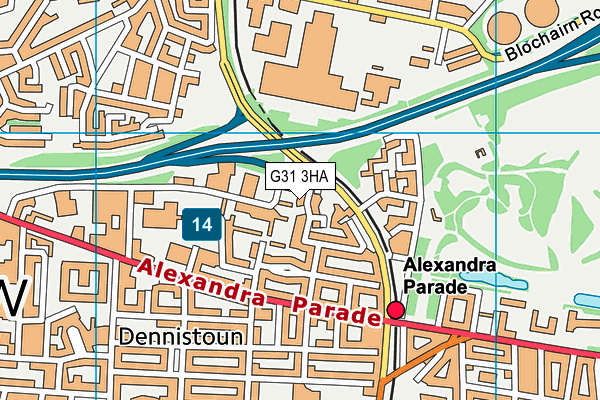 G31 3HA map - OS VectorMap District (Ordnance Survey)