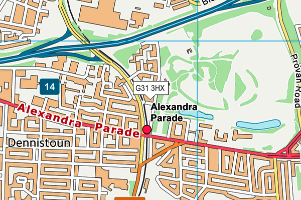 G31 3HX map - OS VectorMap District (Ordnance Survey)