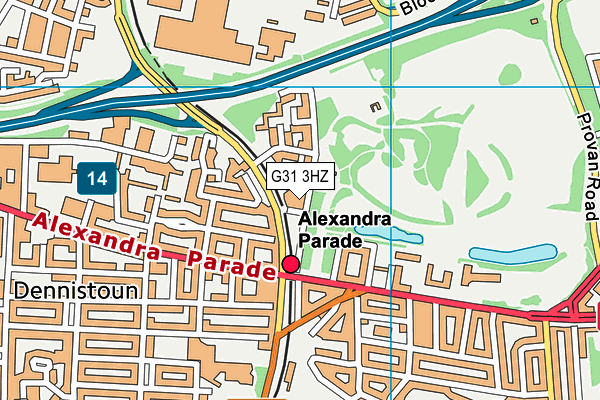 G31 3HZ map - OS VectorMap District (Ordnance Survey)