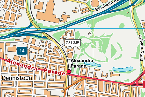 G31 3JE map - OS VectorMap District (Ordnance Survey)