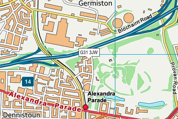 G31 3JW map - OS VectorMap District (Ordnance Survey)