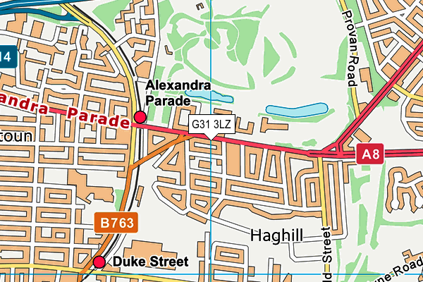 G31 3LZ map - OS VectorMap District (Ordnance Survey)