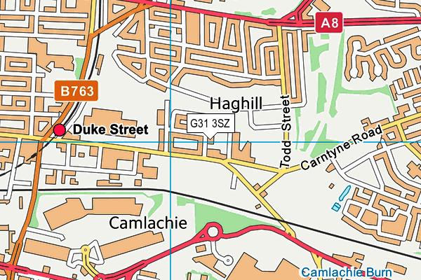 G31 3SZ map - OS VectorMap District (Ordnance Survey)