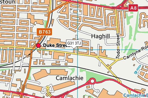 G31 3TJ map - OS VectorMap District (Ordnance Survey)