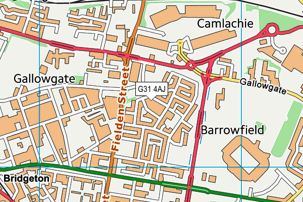 G31 4AJ map - OS VectorMap District (Ordnance Survey)