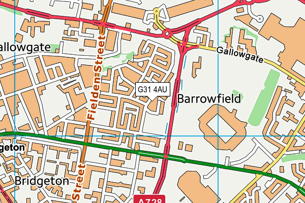 G31 4AU map - OS VectorMap District (Ordnance Survey)