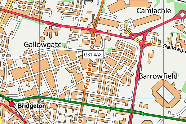 G31 4AX map - OS VectorMap District (Ordnance Survey)
