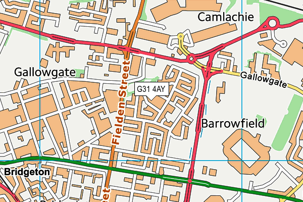 G31 4AY map - OS VectorMap District (Ordnance Survey)