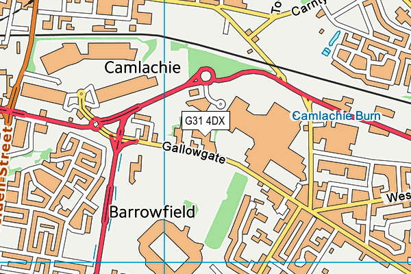 G31 4DX map - OS VectorMap District (Ordnance Survey)