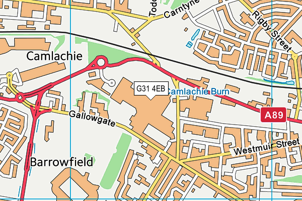 G31 4EB map - OS VectorMap District (Ordnance Survey)
