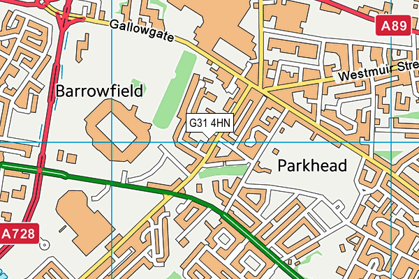G31 4HN map - OS VectorMap District (Ordnance Survey)