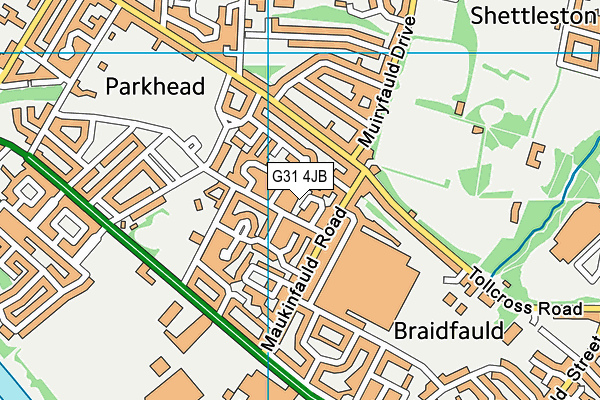 G31 4JB map - OS VectorMap District (Ordnance Survey)