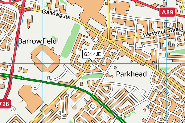 G31 4JE map - OS VectorMap District (Ordnance Survey)
