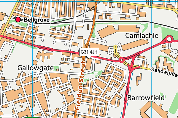 G31 4JH map - OS VectorMap District (Ordnance Survey)