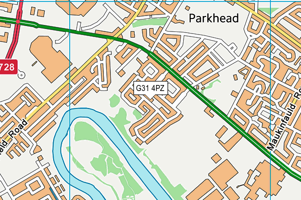 G31 4PZ map - OS VectorMap District (Ordnance Survey)