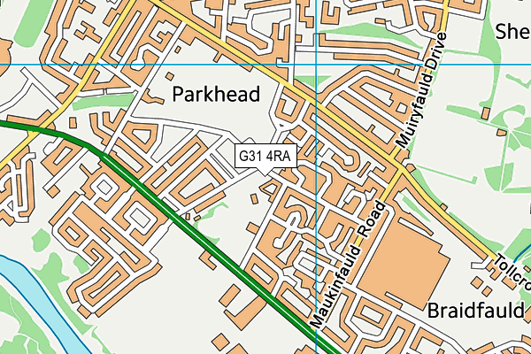 G31 4RA map - OS VectorMap District (Ordnance Survey)