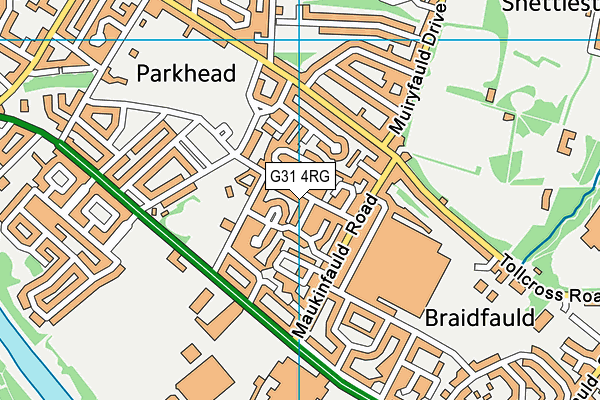 G31 4RG map - OS VectorMap District (Ordnance Survey)
