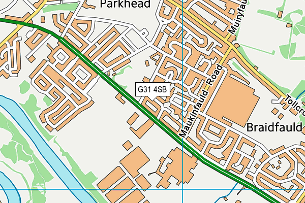 G31 4SB map - OS VectorMap District (Ordnance Survey)