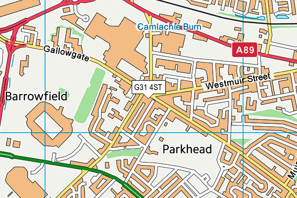 G31 4ST map - OS VectorMap District (Ordnance Survey)