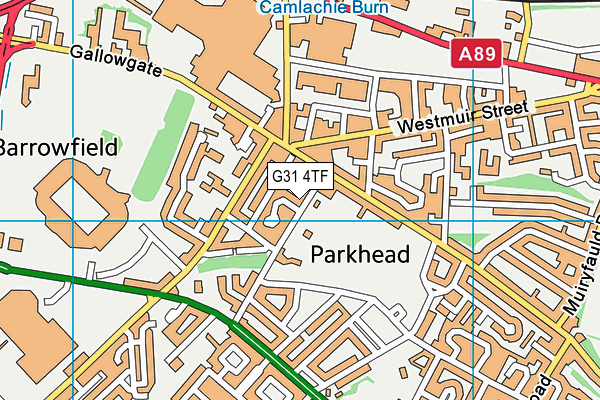 G31 4TF map - OS VectorMap District (Ordnance Survey)
