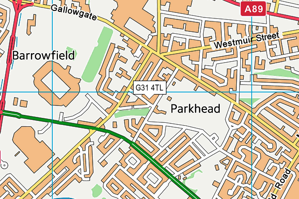 G31 4TL map - OS VectorMap District (Ordnance Survey)