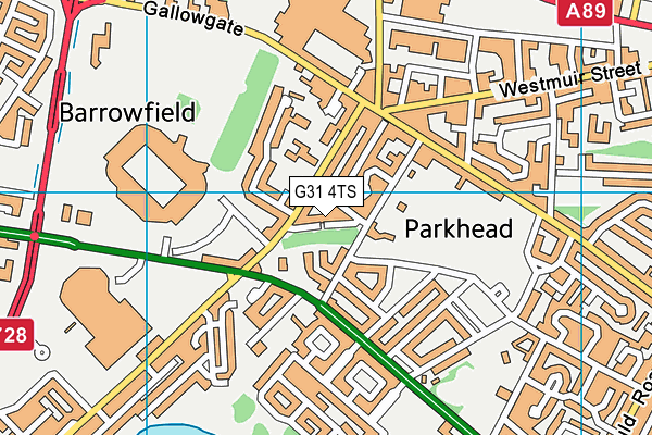 G31 4TS map - OS VectorMap District (Ordnance Survey)