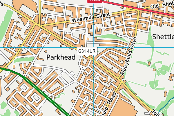 G31 4UR map - OS VectorMap District (Ordnance Survey)