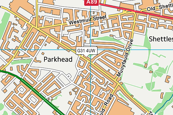 G31 4UW map - OS VectorMap District (Ordnance Survey)