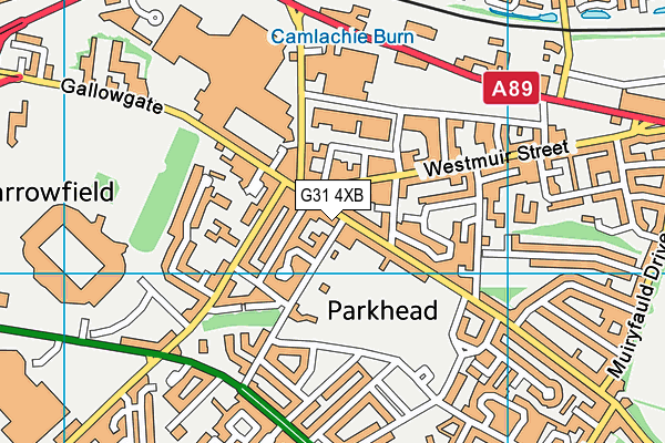 G31 4XB map - OS VectorMap District (Ordnance Survey)