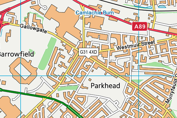 G31 4XD map - OS VectorMap District (Ordnance Survey)