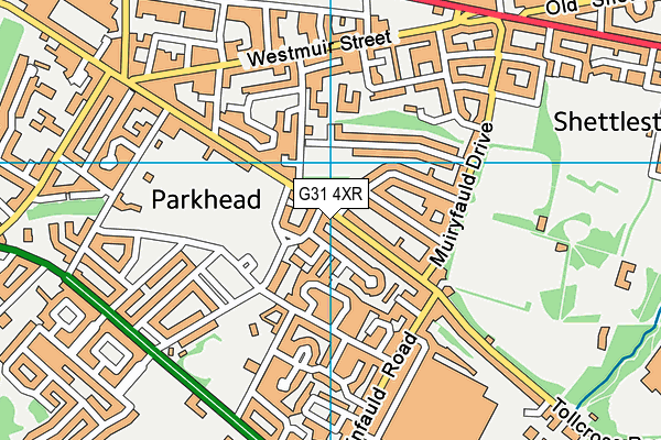 G31 4XR map - OS VectorMap District (Ordnance Survey)