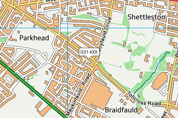 G31 4XX map - OS VectorMap District (Ordnance Survey)
