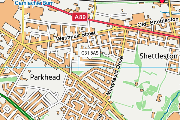 G31 5AS map - OS VectorMap District (Ordnance Survey)