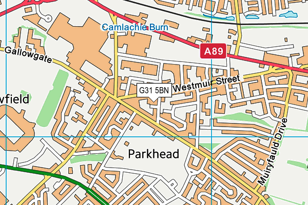 G31 5BN map - OS VectorMap District (Ordnance Survey)