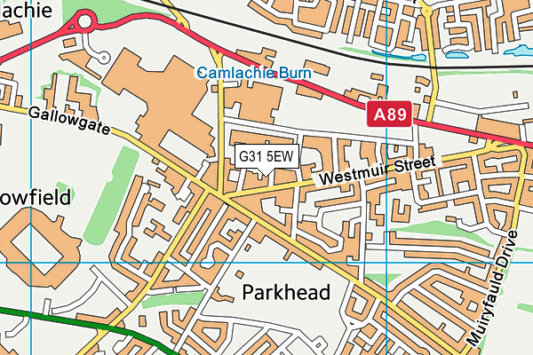 G31 5EW map - OS VectorMap District (Ordnance Survey)