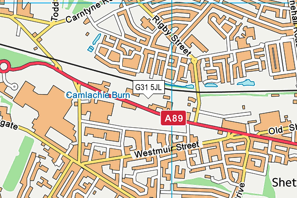 G31 5JL map - OS VectorMap District (Ordnance Survey)